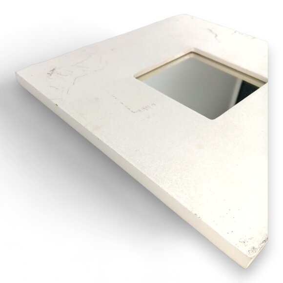 IKEA MALMA Framed Art Mirror- Square-BELIEVE-White-Gray-10x10 - Picture 2 of 12